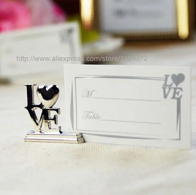 200pcs DHL place card holder + plain Love Wedding Table Place Card Holder Bridal Shower Souvenirs Favor | Дом и сад