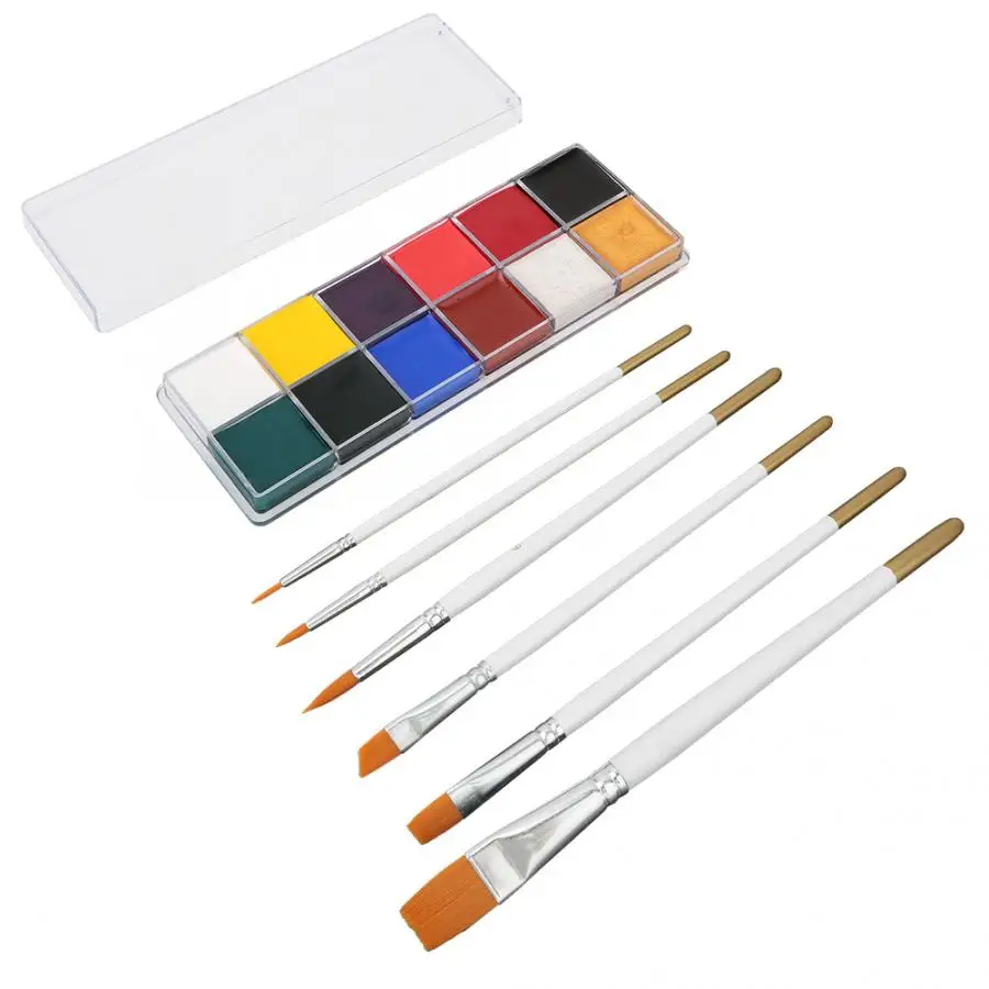 Кисть для рисования 12 видов цветов Нетоксичная масляная краска Хэллоуин