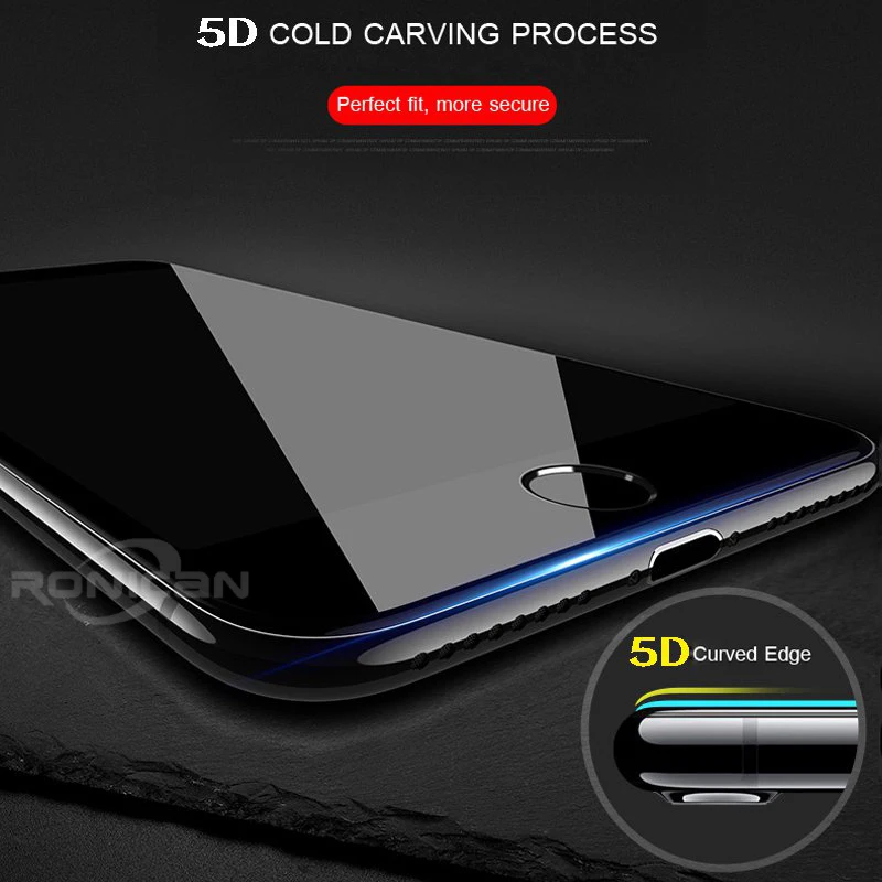 5D защитное закаленное стекло с изогнутыми краями для iPhone 6 твердость 9H 7 6s 8 Plus