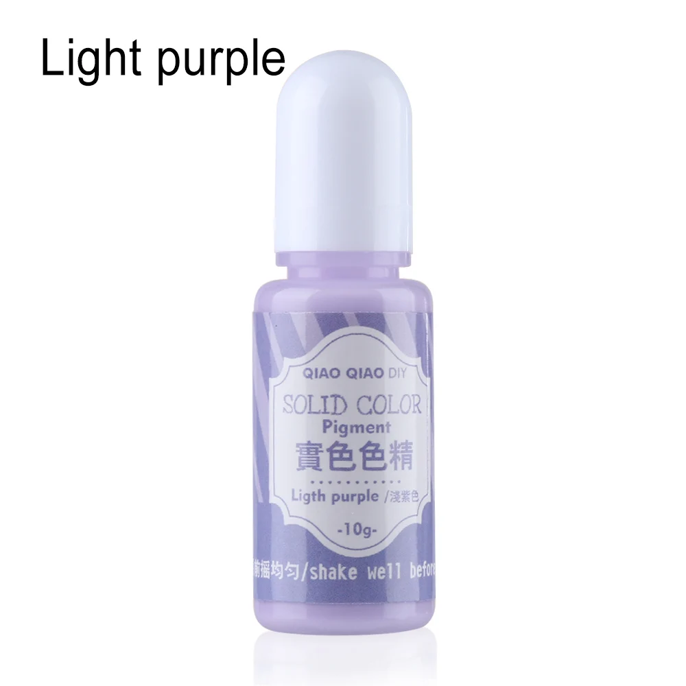 light purple Новинка 10 г/бутылка пигмент эпоксидная УФ Смола Сделай Сам ручной работы художественные поделки окрашивающий краситель Сделай Сам изготовление украшений краситель мыло - Цвет: light purple