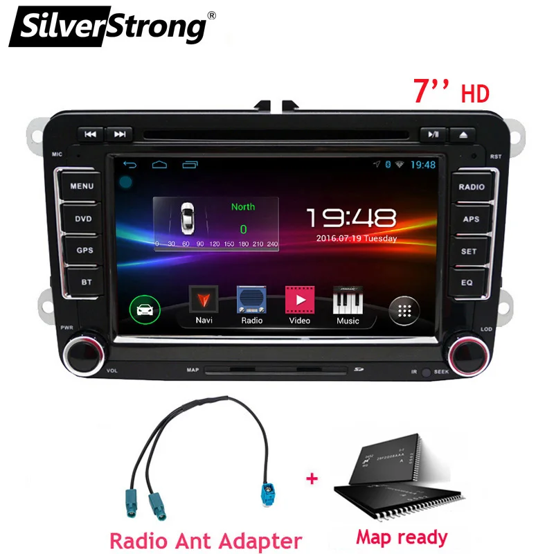 SilverStrong Android9.0 лучший радио тюнер 6686 для Passat B6 B7 автомобильный dvd-плеер для гольфа радио gps для Polo автомобильный Радио 65DS - Цвет: 65DS VW ANT