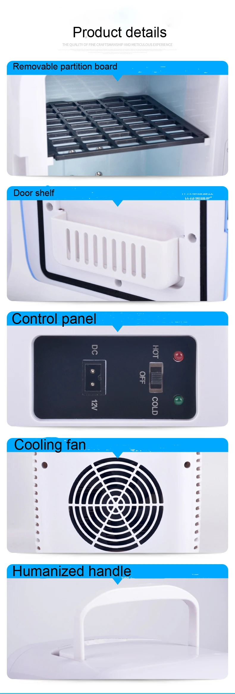 12V 220V Dual-Use 4L Home Car Use Refrigerators Ultra Quiet Low Noise Car Mini Refrigerators Freezer Cooling Heating Box Fridge