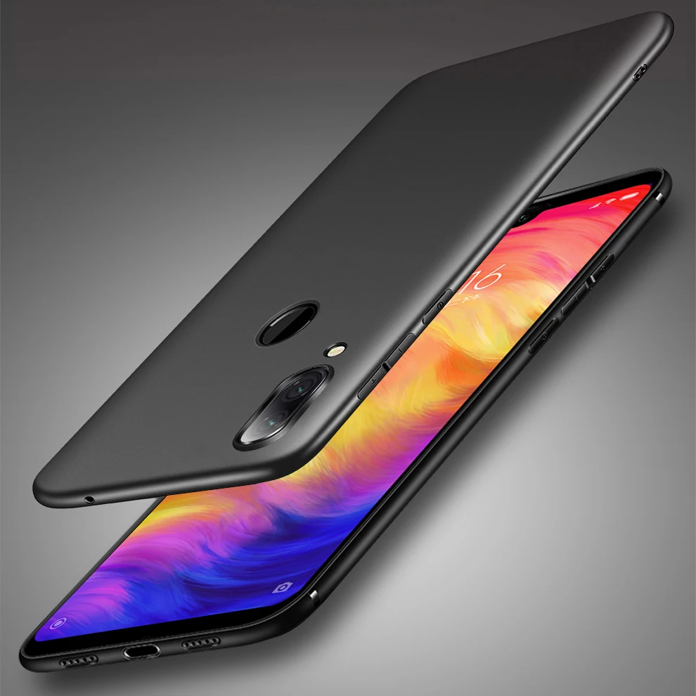Чехол для Xiaomi Redmi Note 7 мягкий силиконовый чехол тонкий защитный из ТПУ задней