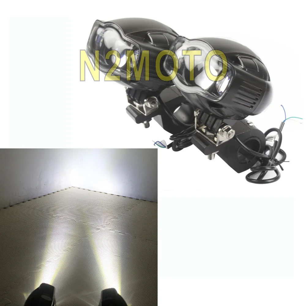 

Motorcycles 20W LED Headlight Spotlight Foglight for BMW R1200GS LC ADV F800 F650 GS S1000RR USB Charger 28mm 1-1/8" Bar Bracket