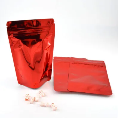 

100 pcs Colored Stand Up Zip lock Foil Pouches Aluminum Foil Standing Pouches,Food Storage Stand Up zip lock Bags Free Shipping