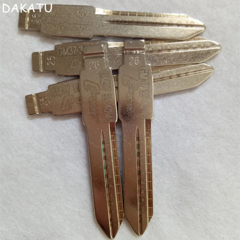 

NO.26 GM37 39 40 41 Engraved Line Key Blade For Buick GL8 Regal Scale Shearing Teeth Cutting Key Blank 2 IN 1