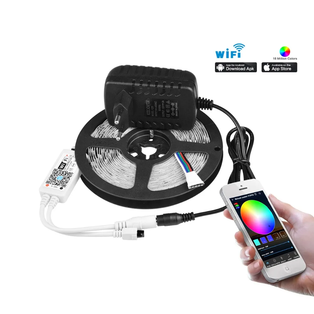 5 м Wi Fi/ИК пульта дистанционного управления RGBW/RGBWW RGB шкаф светильник украшения