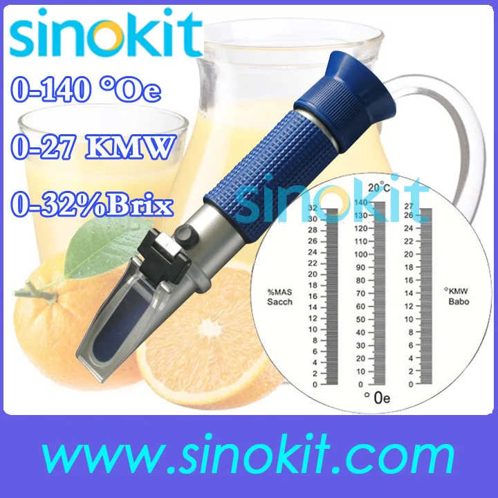 

Blue Grip Cheaper 0-32% Brix Hand held Wine/Oe/ Refractometer RHB-32sATC