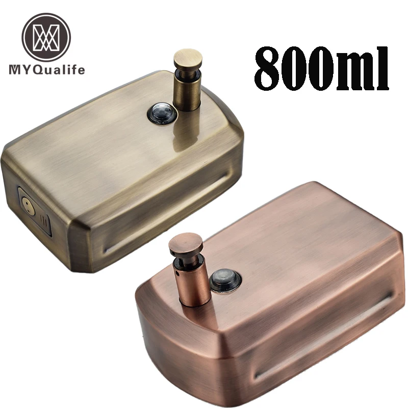

Free Shipping Antique Bronze Bathroom Wall Mount Soap Dispenser 800ml Liquid Hand Soap Dispense