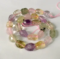 wholesale 1of 15 5 strand natural multi gem stone quartz crytal faceted gem stone nugget beadsgenuine gem loose bead for jewel