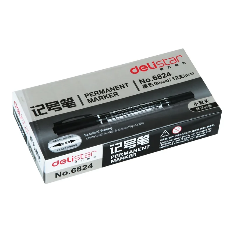 Mark pen strong 6824 hook CD light двойная головка фломастер на масляной основе | Канцтовары для