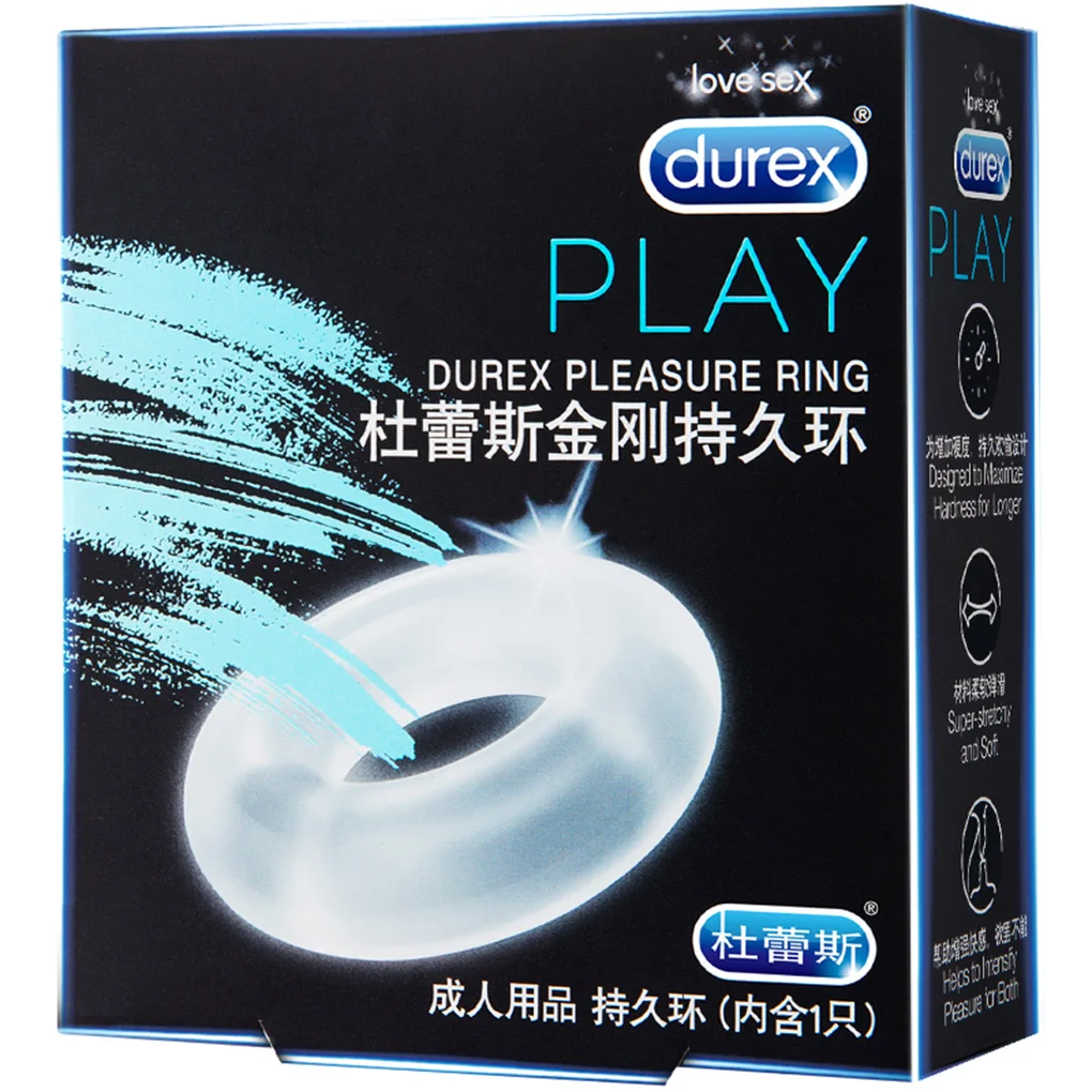 Durex Мужской силиконовый задерживающее устройство для пениса кольцо рукав из