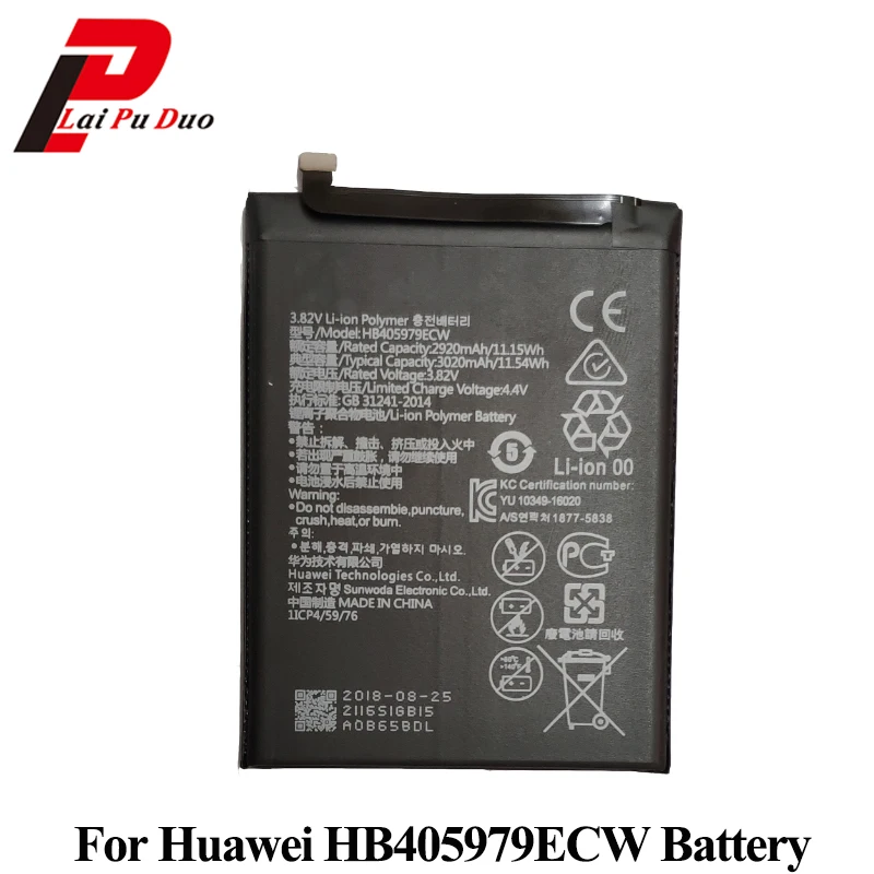 Аккумулятор для телефона HB405979ECW Huawei Nova TL00 CAN L01 L12 Enjoy 6S Honor 6C Y5 2017 p9 lite mini 3020
