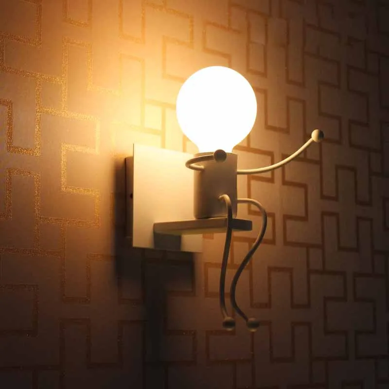 Настенные светильники красный/белый/черный 1/2 головки милый мультфильм злодей