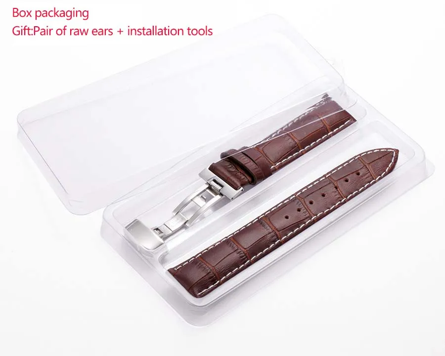 Ремешки для наручных часов из натуральной кожи 12 мм-24 мм Универсальные часы с