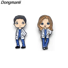 P3553 Dongmanli Medical Greys Anatomy TV Show Doctor Nurse Enamel Pins and Brooches for Lapel Pin Backpack Bags Badge Gifts