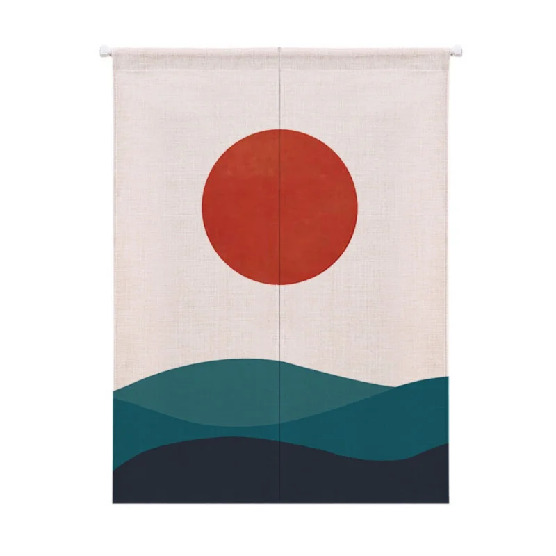 Японский стиль дизайн от солнца Норен Дверной проем занавеска хлопок и лен