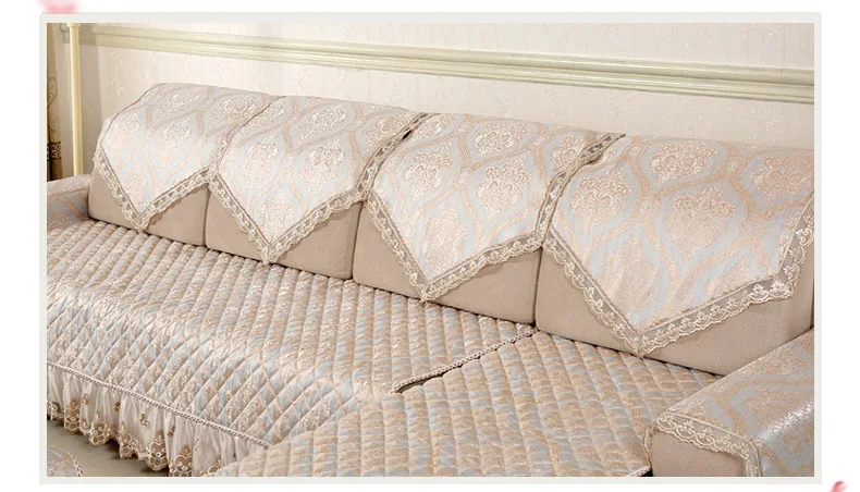 Европейская кружевная вышивка Нескользящая диванная подушка, зимняя теплая диванная подушка, задняя подушка