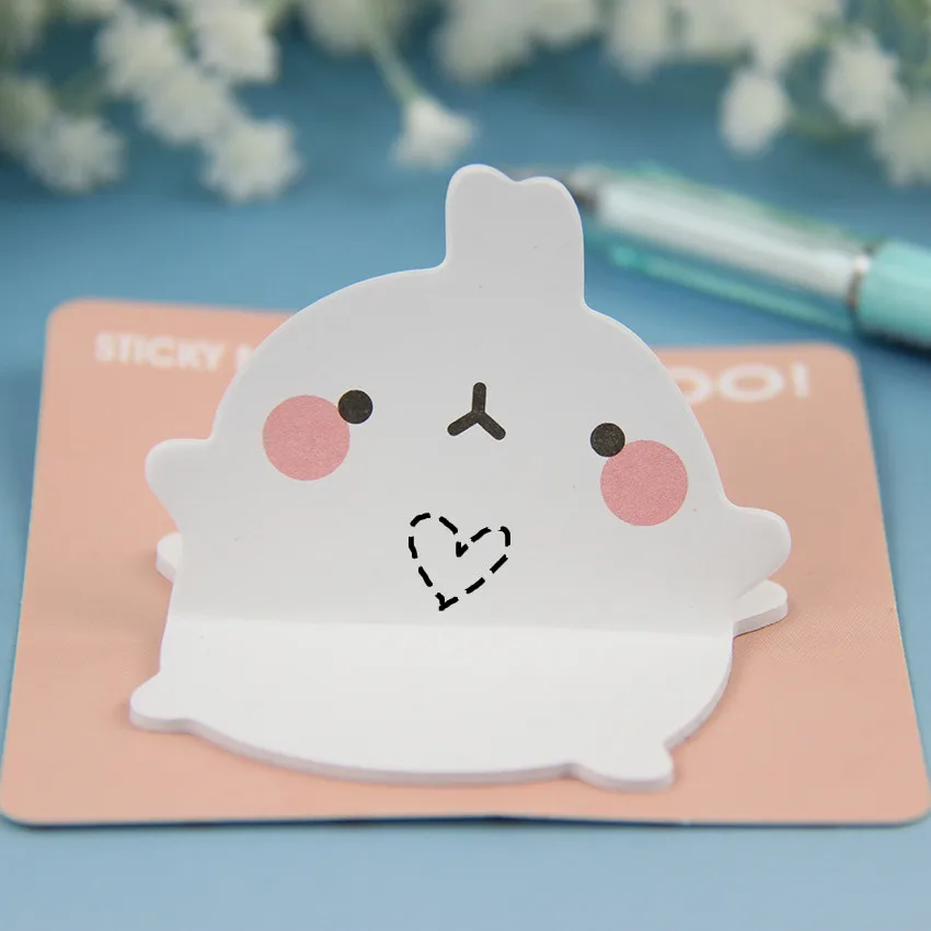 Kawaii мультфильм Животные картофель, кролик блокнот самоклеющаяся липкая бумага для заметок закладка для заметок школьные офисные поставки