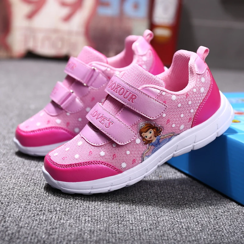 2018 Весна новые дешевые дети Спортивная обувь Обувь для девочек Детская уличная
