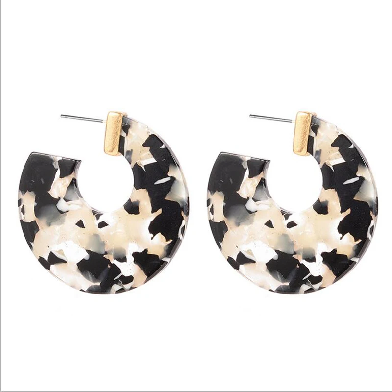 Модные цветные серьги-гвоздики Amaiyllic с-образной уксусной дугой крупные