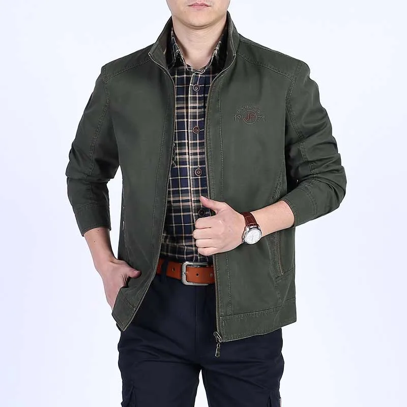 Новые модные мужские куртки в стиле милитари 4XL 5XL куртка-бомбер со стоячим