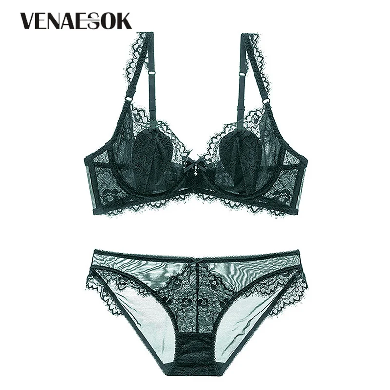 Сексуальные прозрачные бюстгальтеры комплект нижнего белья кружевной