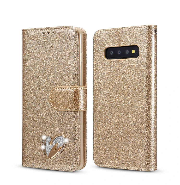 Кожаный флип-чехол для Etui samsung S10 S 10 сверкающий чехол на магните для телефона чехол для samsung Galaxy S10 Чехол-книжка