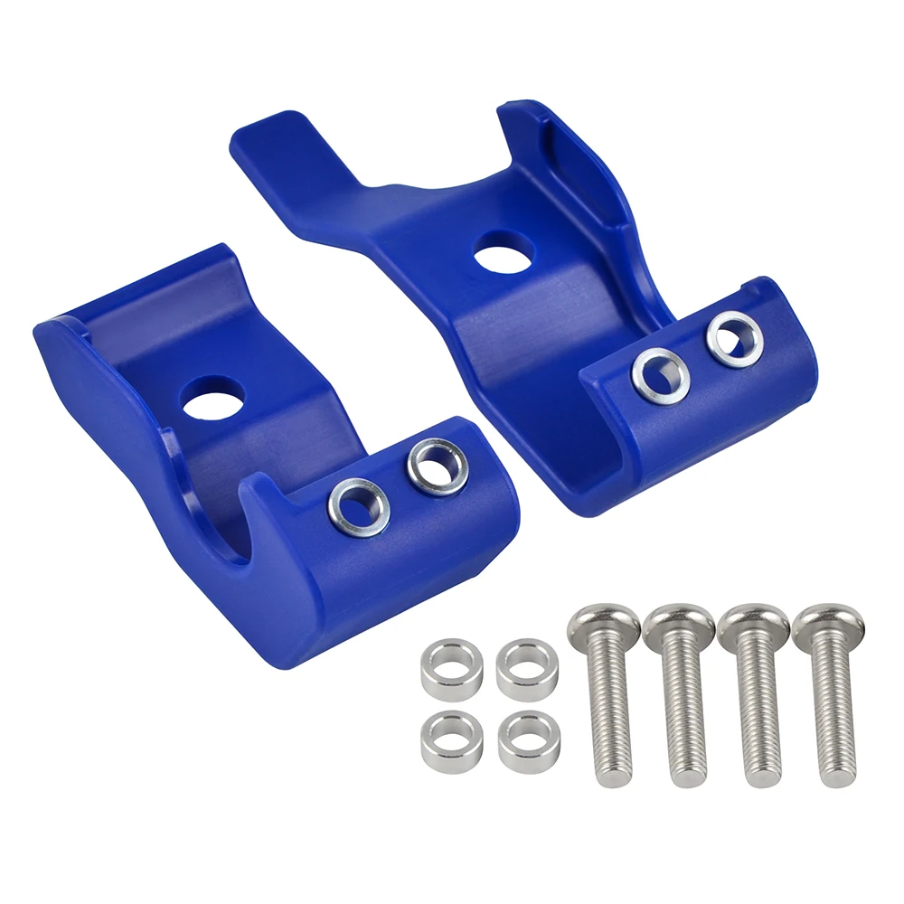 Синий For KTM 125-530 2003- Lower Fork Leg Shoe Guard Cover For KTM 125 150 200 250 350 450 500 525 530 SX SXF EXC EXCF XC XCF XCW - Цвет: Синий