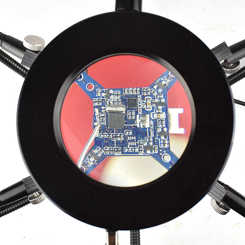 Держатель паяльника NEWACALOX USB светодиодный фонарь 3X увеличительное стекло 6 шт.