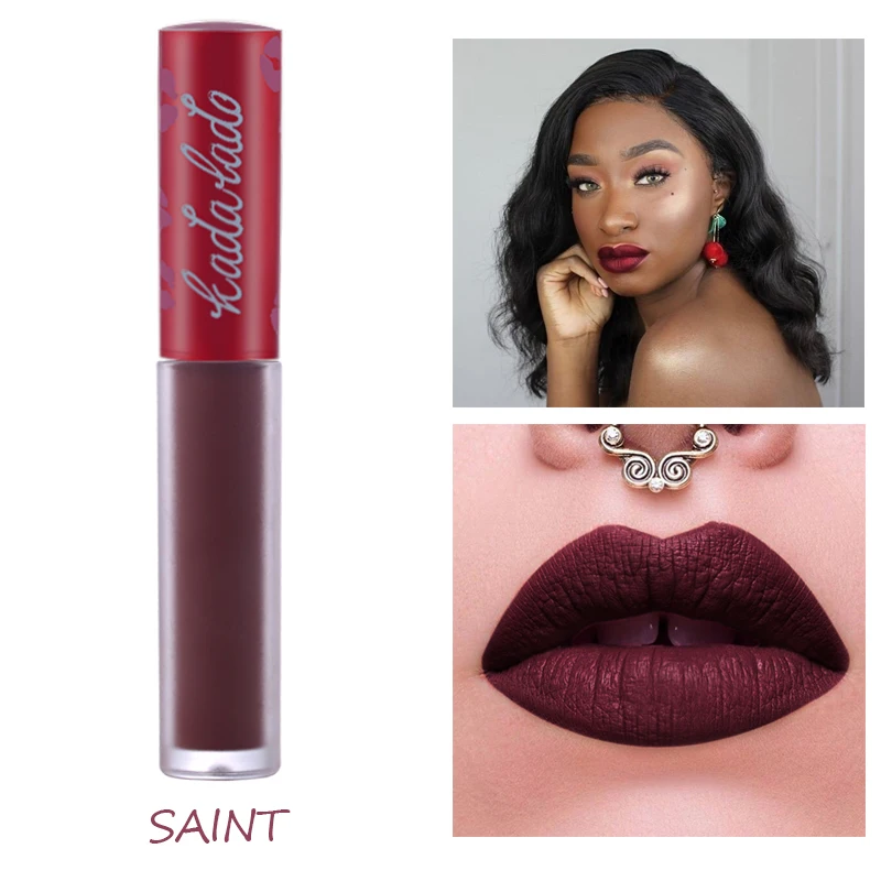 New Make Up 2018 Liquid lipstick mate set Lip Tattoo Long Lasting Pigment Nude Brown Dark Red Black Matte Makeup Lipgloss | Красота и