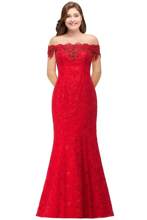 Vestido de festa longo Русалка из бисера размера плюс кружевные платья подружек невесты