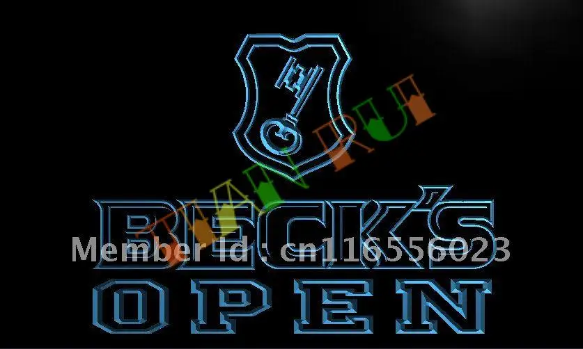 

LA033-неоновый светодиодный светильник Beck's Beer OPEN Bar