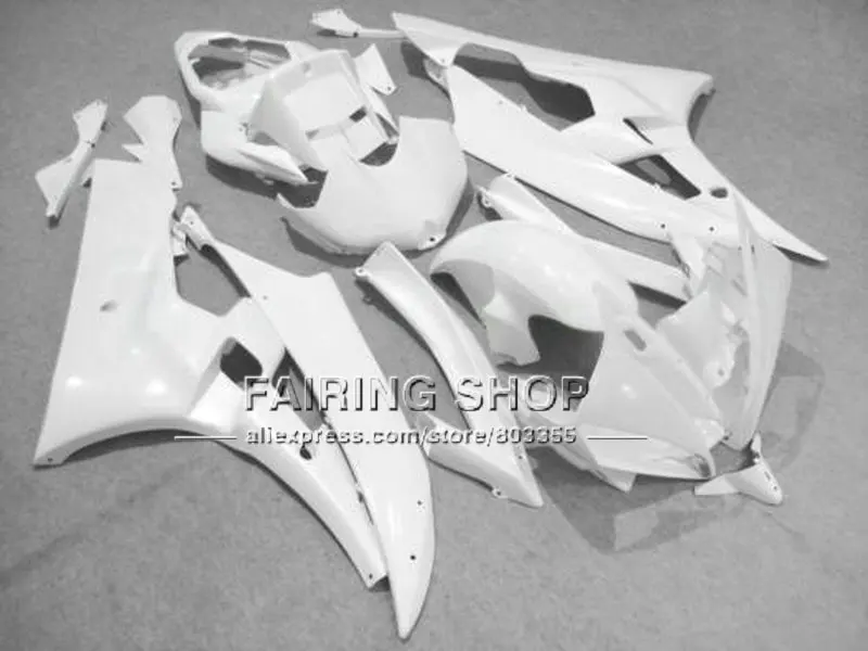 

All pure white Motorcycle fairing kits for YAMAHA YZFR6 2006 2007 fairings set YZF1000 YZF R6 06 07 ABS bodyworks SWRG