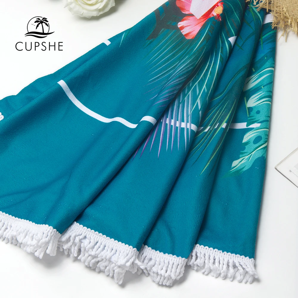 CUPSHE 2019 женские тропические Пальмовые Листья круглое пляжное полотенце с