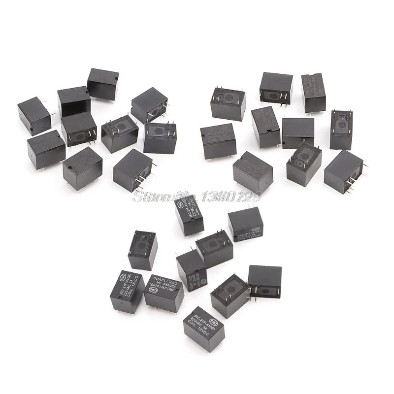 10 шт. JRC-21F 4100 DC мини Мощность реле 6-pin печатного монтажа печатной платы реле 3V 5V 12V и Прямая поставка
