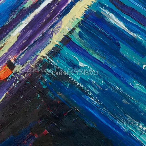 

Hand Painted oil two-picture home decor room hall wall art picture Colorful Abstract Red Yellow Red color oil painting on canvas