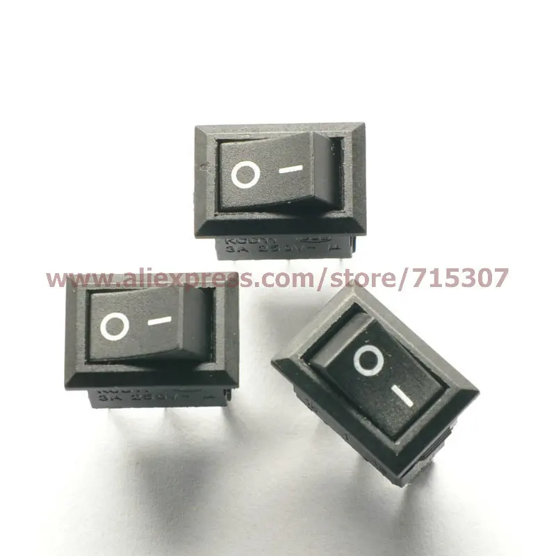 Импортные переключатели питания PHISCALE KCD11 20 шт./лот 3 контакта А 250 В черные