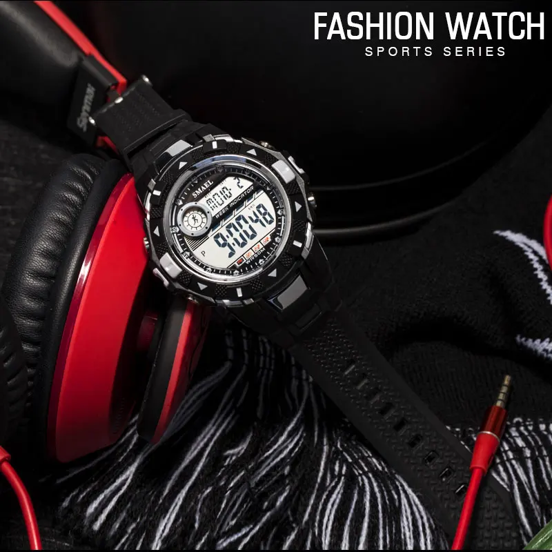 Военные часы армейские светодиодный SMAEL Relojes Hombre мужские большие