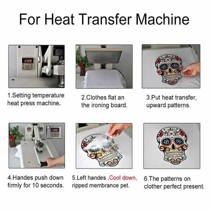 

Prajna Cute Cartoon Heat Transfer Vinyl Iron On Patches Clothes Stickers For Clothes Sweater DIY GradeA Thermal Transfer Sticker