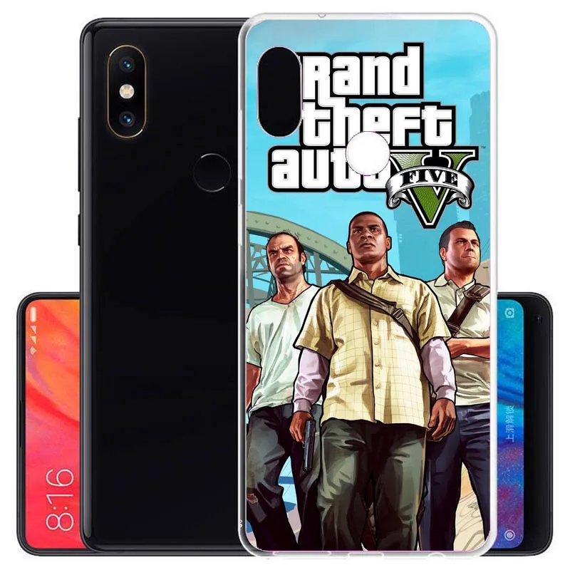 Чехол для телефона Grand Theft Auto GTA V из мягкого силикона и ТПУ Redmi NOTE5A NOTE5 Pro Xiao mi 8