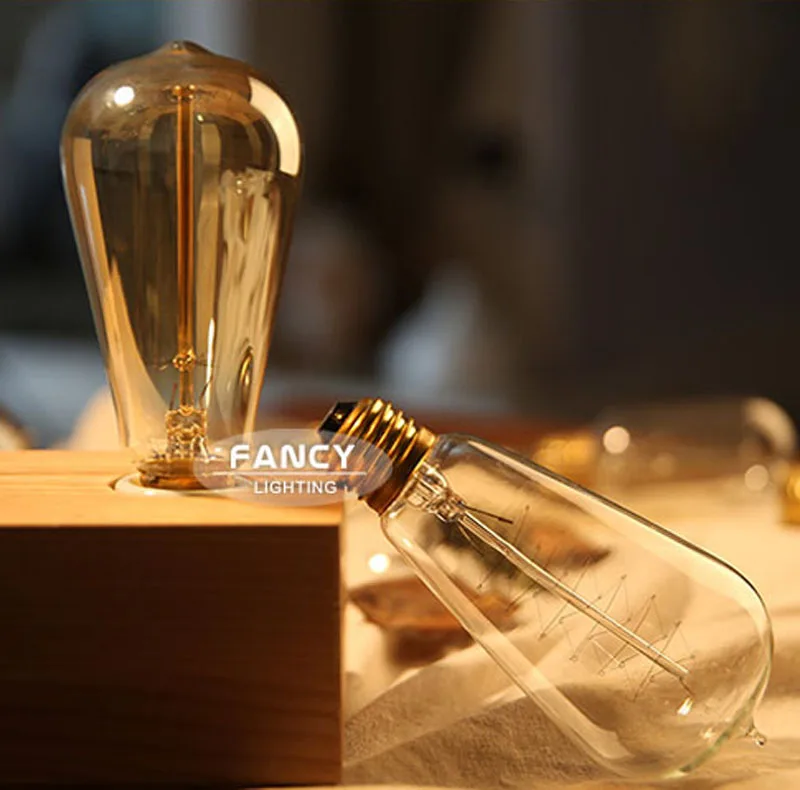 Винтажная лампа накаливания st64 e27 110 В 220 40 Вт 60 Вт|vintage edison bulb|edison bulbvintage bulbs |