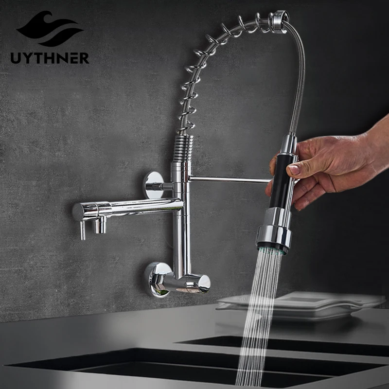 Uythner кухонный кран из хромированной латуни водопроводный смеситель пружина для