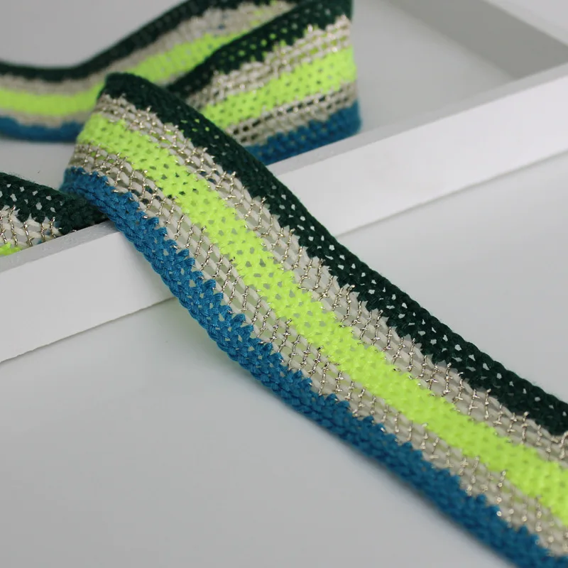 

3meters 3cm Colorful Webbing Lace Trims for Bags Garment Ribbon Accessories Trimmings Home Decor Fabric
