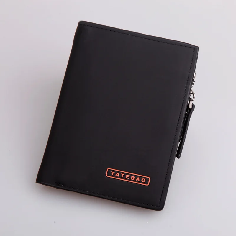 Новый Повседневная Кожа PU Мужчины Короткие Кошельки Портмоне Бренд