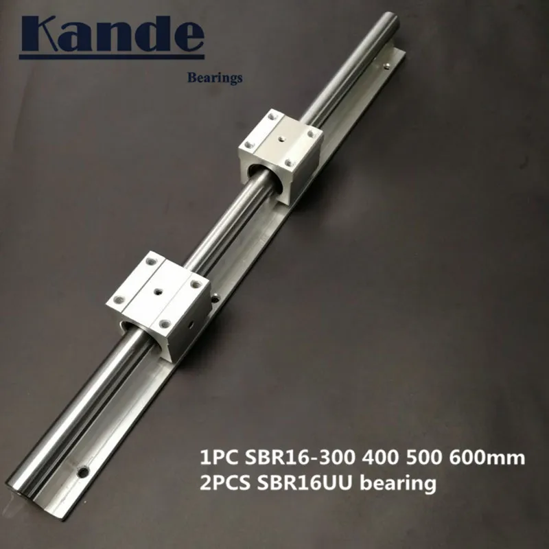 Линейная направляющая 16 мм SBR16 300 400 500 600 1 шт. линейная + 2 SBR16UU блоки для