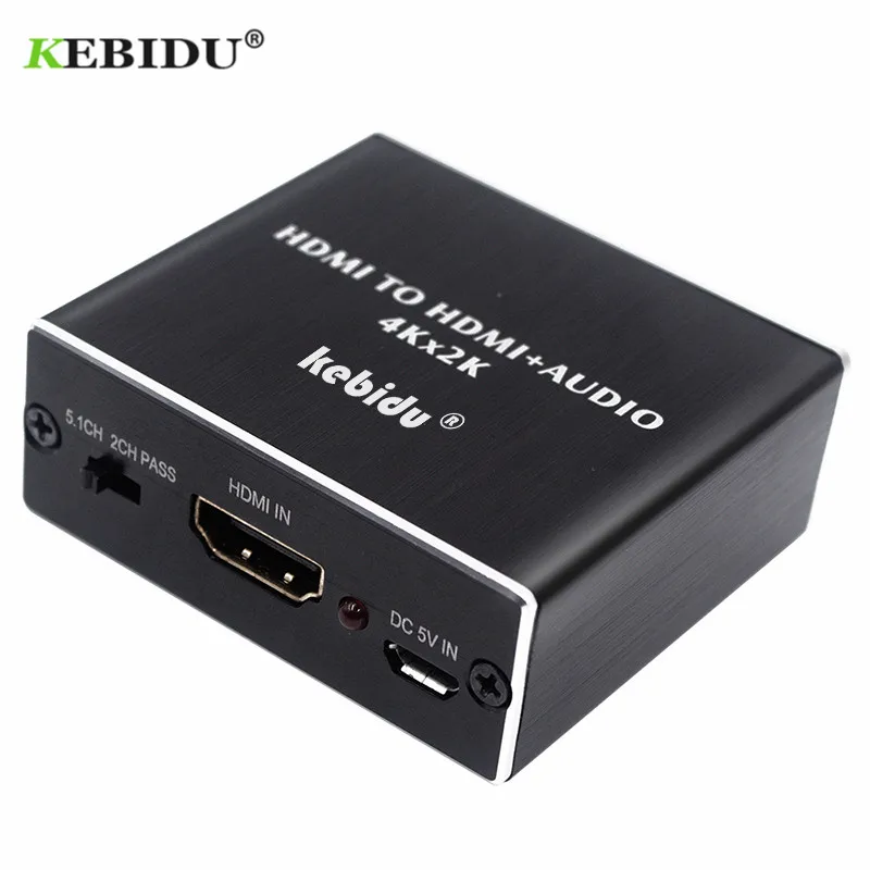 Kebidu аудио экстрактор оптический TOSLINK Spdif + 3 5 мм стерео конвертер HDMI совместимый
