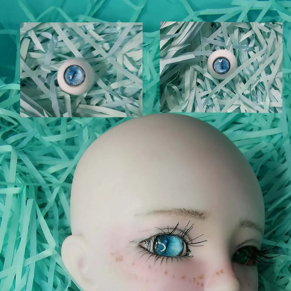 1 пара кошачий глаз bjd с рисунком синего неба для 1/3 1/4 1/6 sd кукол 12 мм 14 16 18 22