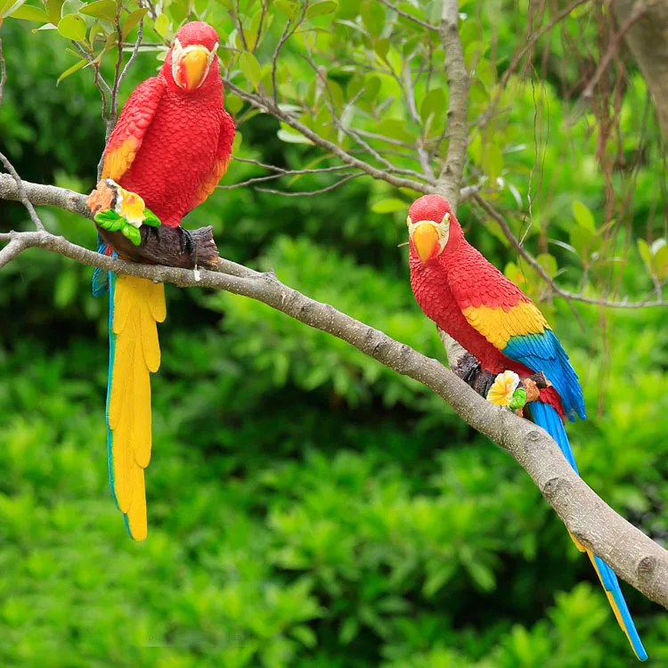 Имитация попугая птица открытый внутренний дворик украшения Декоративное