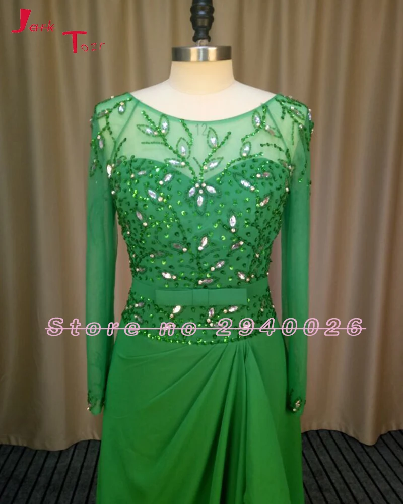 Jark Tozr Новое поступление Vestidos De Festa платье с длинным рукавом расшитое блестками